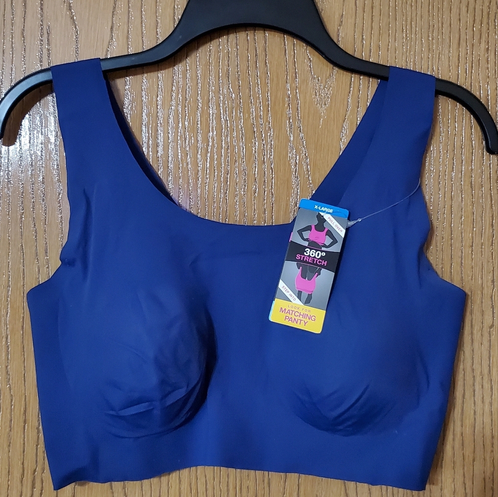 Seamless Blue Bra. Bali Seamless 360° Stretch Women's Bra
